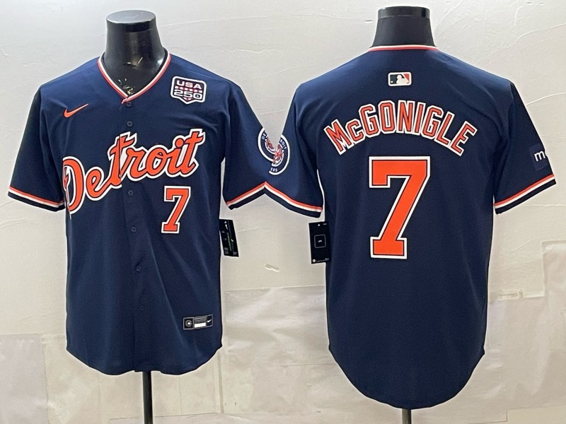 Men Detroit Tigers #7 McGonigle blue Nike 2026 MLB Jersey 0401009